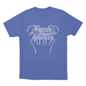 Ribbon Logo Unisex T Shirt Blue