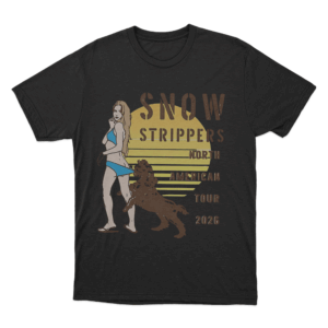 Snow Strippers 2026 Tour Unisex T Shirt Black