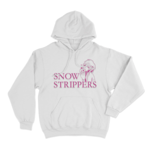 Snow Strippers Anime Unisex Hoodie White