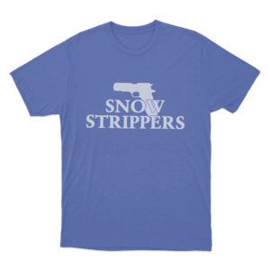 Snow Strippers Gun Logo Unisex T Shirt Blue